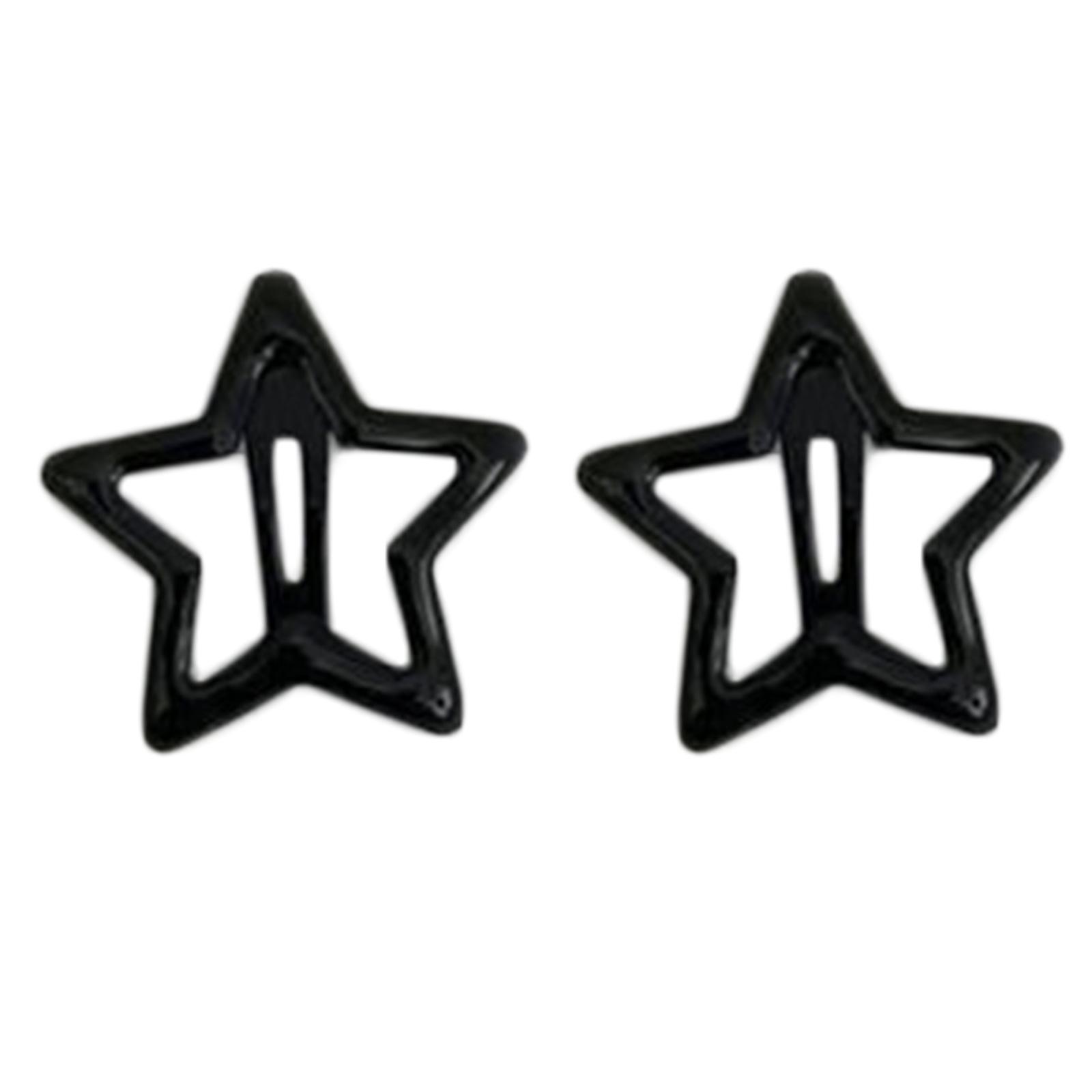 

2 шт. Черные/Серые заколки для волос в форме звезды Горячие девушки Металлическая заколка для волос в форме звезды Y2k стиль Заколки Милая заколка для волос в форме звезды для подростков чёрный