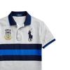 Polo Ralph Lauren Big Pony Stripe Embroidered Short Sleeve Polo Shirt Men Tops Gray 710784714-001