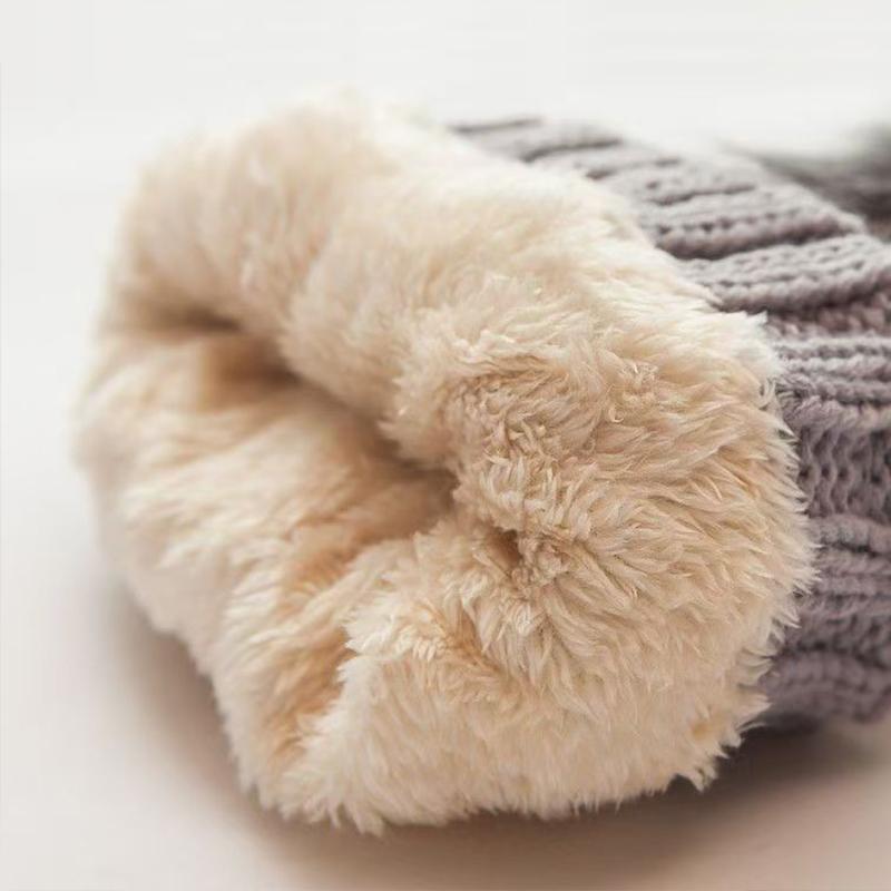 1PC Lined Cold-Resistant Fleece Plush Winter Soft Ear Warmer Windproof Women's Durable Beanie Warm-Retentive