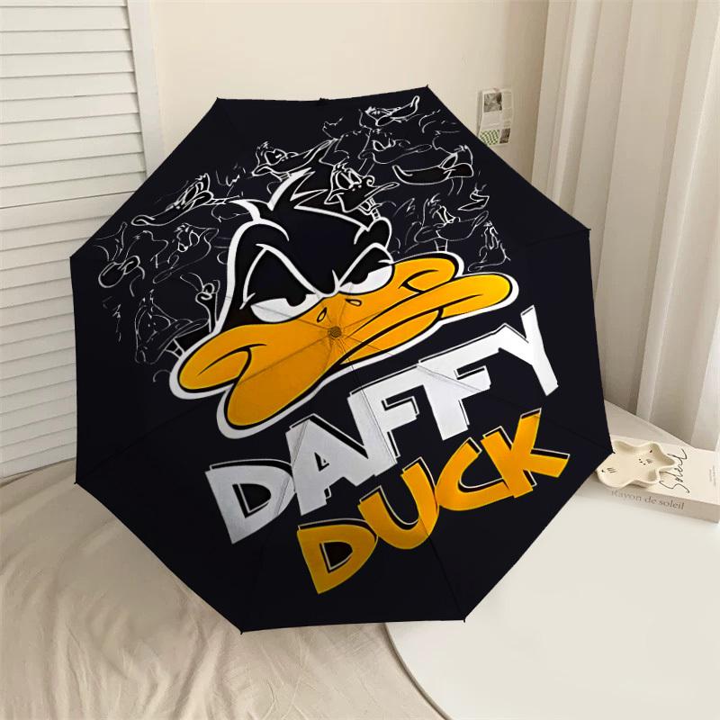 

1PC Warner DAFFY DUCK Automatic Open/Close Umbrella with Windproof, 64-Rib Sturdy Canopy, Durable Ribs1281A