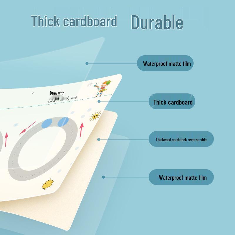 Stíratelné kartičky pro nácvik psaní tužkou pro předškolní děti – Vzdělávací hračka