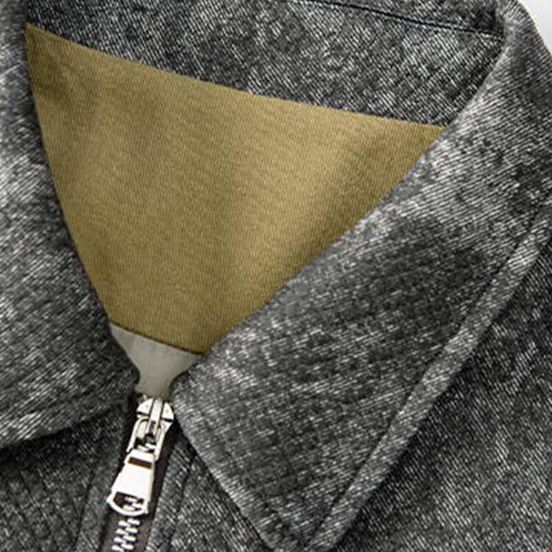 PLAYBOY Men's Fleece Lined Retro Casual Jacket