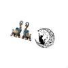 Metal Wall Art Black Cat Decor Sculpture Modern Resin Elephant Statues Ornament Craft