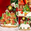 Paper Christmas 3D Greeting Card Gold Plated Craft Merry Christmas Blessing Cards Ornaments with Envelope Paper Carving Postcard