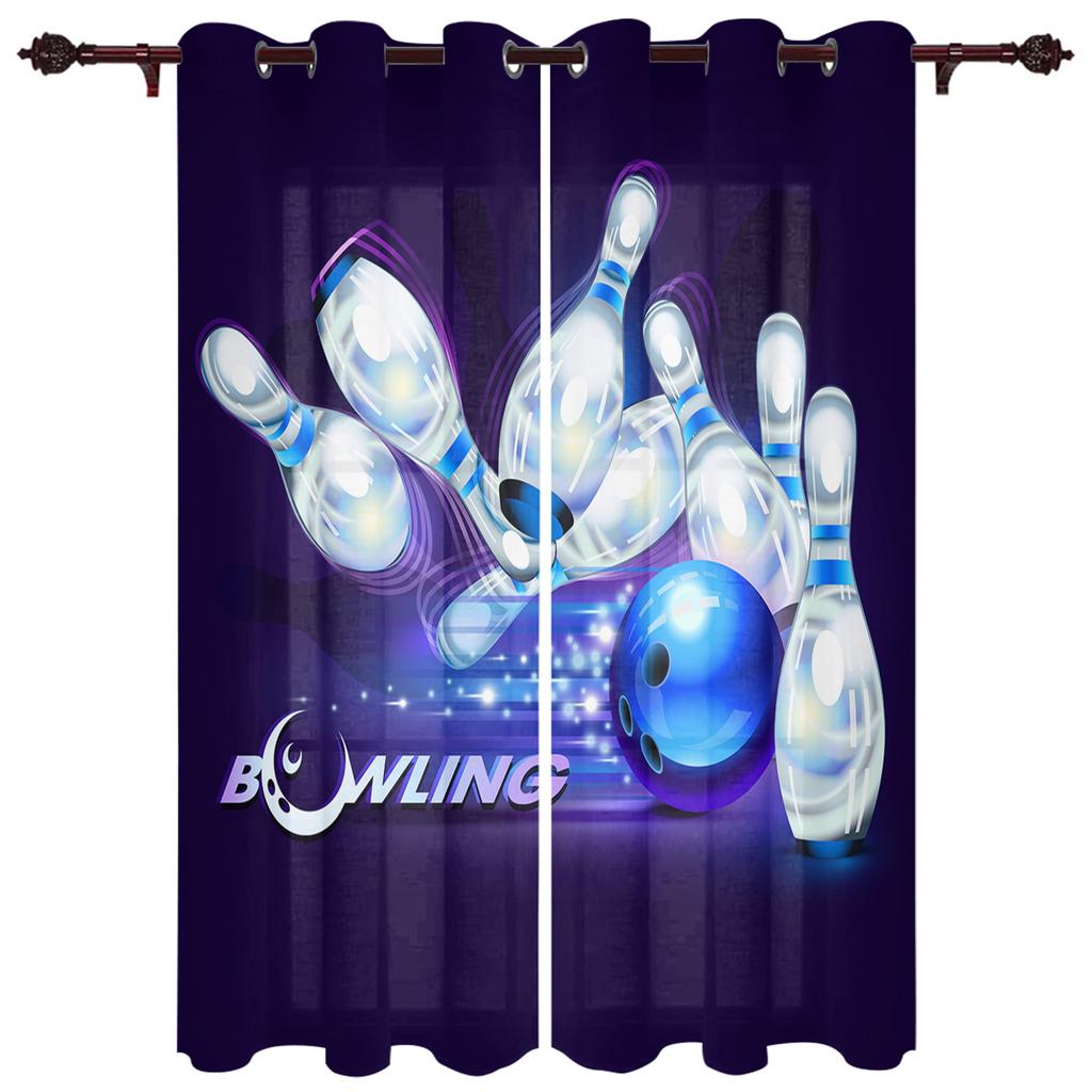 Modern Window Curtains for Living Room Color Billiards Round Sports Curtains for Child Bedroom Kitchen Decor Blinds Drapes