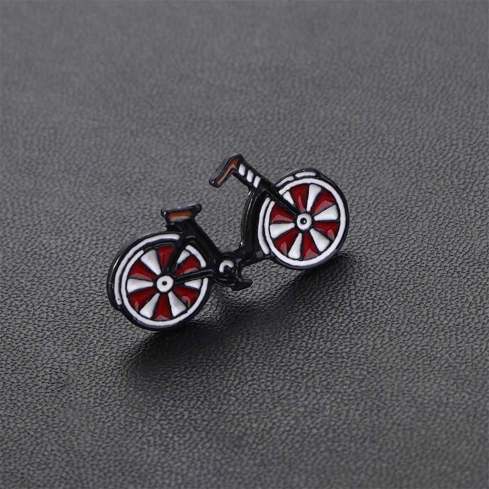 Zinc Zinc Alloy Enamel Pin Biker Gift I Love My Red Bicycle Pin Bike Brooch Cyclists Badges Sports Lapel Pins