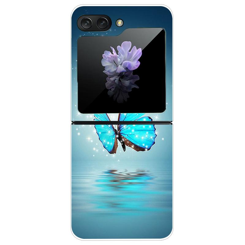 For Samsung Galaxy Z Flip 5 5G Case Cute Transparent PC Hard Case Back Cover For Samsung ZFlip5 Z Flip 5 Phone Coque Flip 5 Capa