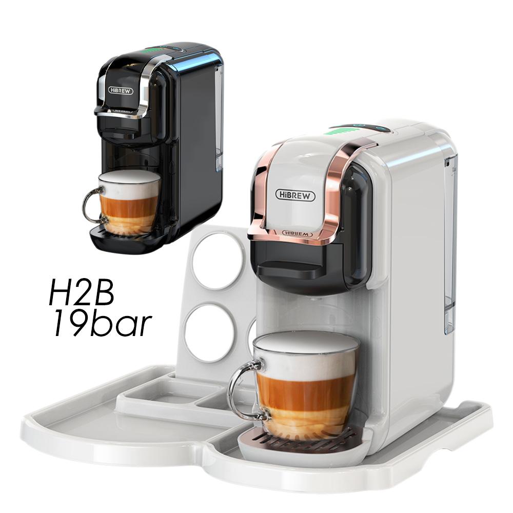 HiBREW H2B 19-Bar 5-in-1 Hot & Cold Capsule Coffee Machine – 7-Level Water Volume Adjustment, Dual Hot & Cold Extraction System.