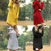 Cozy Womens Winter Long Sleeve Tunic Tops Pullover Hoodie Dress In Six Colors