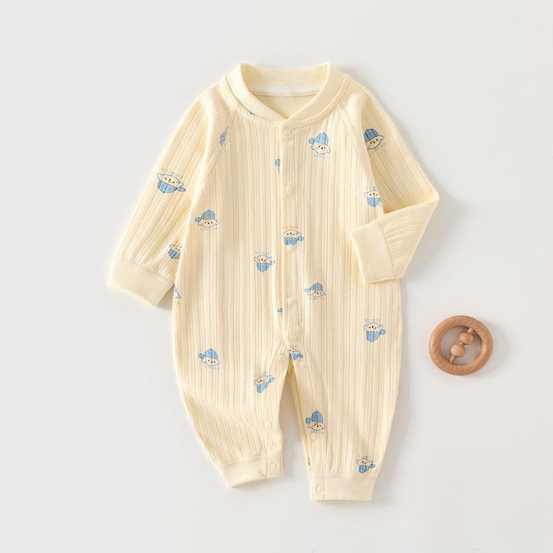 2025 New Pure Cotton Baby Jumpsuit for Spring, Autumn, and Winter - Newborn Toddler Inner Wear