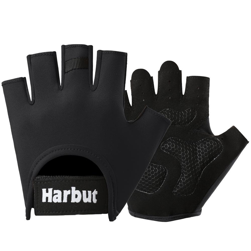 Fitness Gloves for Men and Women Outdoor Sports Anti Slip Palm Pad Thickened Breathable Wear Resistant Anti Cocoon Riding Half Finger Gloves