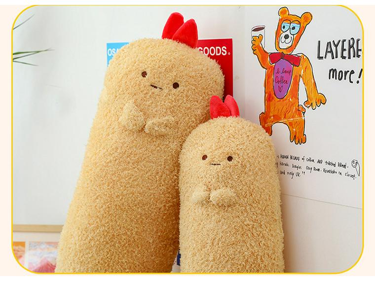 Tempura Shrimp Plush Pillow - Cute Long Dorm Bed Buddy