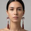 Tassel Halloween Earrings Rice Bead Ear Jewelry Accessories Fashion Skull Drop Earring  Hipster