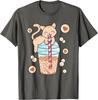 Cute Cat Drinking Bubble Tea Boba Milk Tea Graphic Tee Kawaii Kitten Lover Shirt