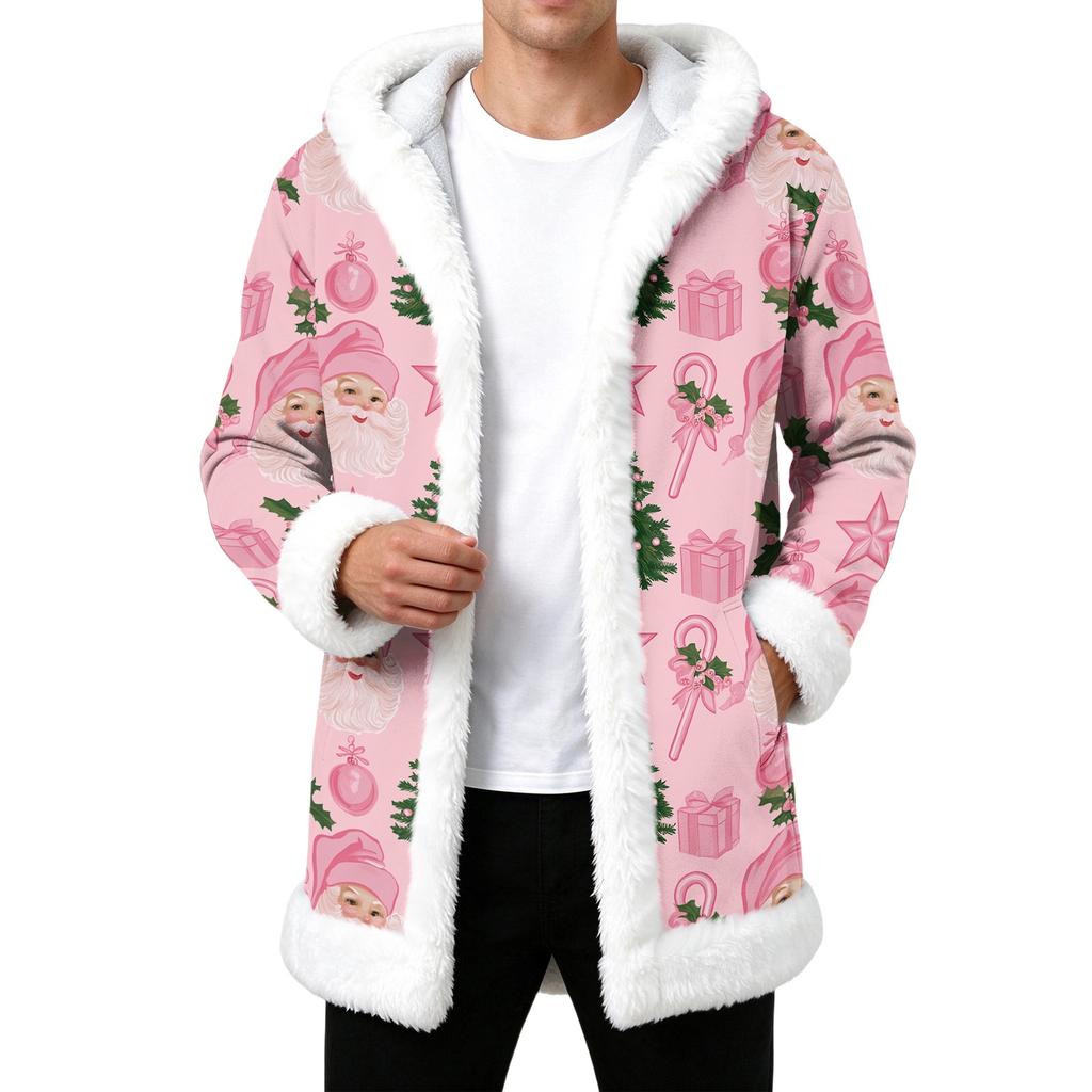 Men's Casual Christmas Print Jacket for Holiday Gatherings and Daily Wear