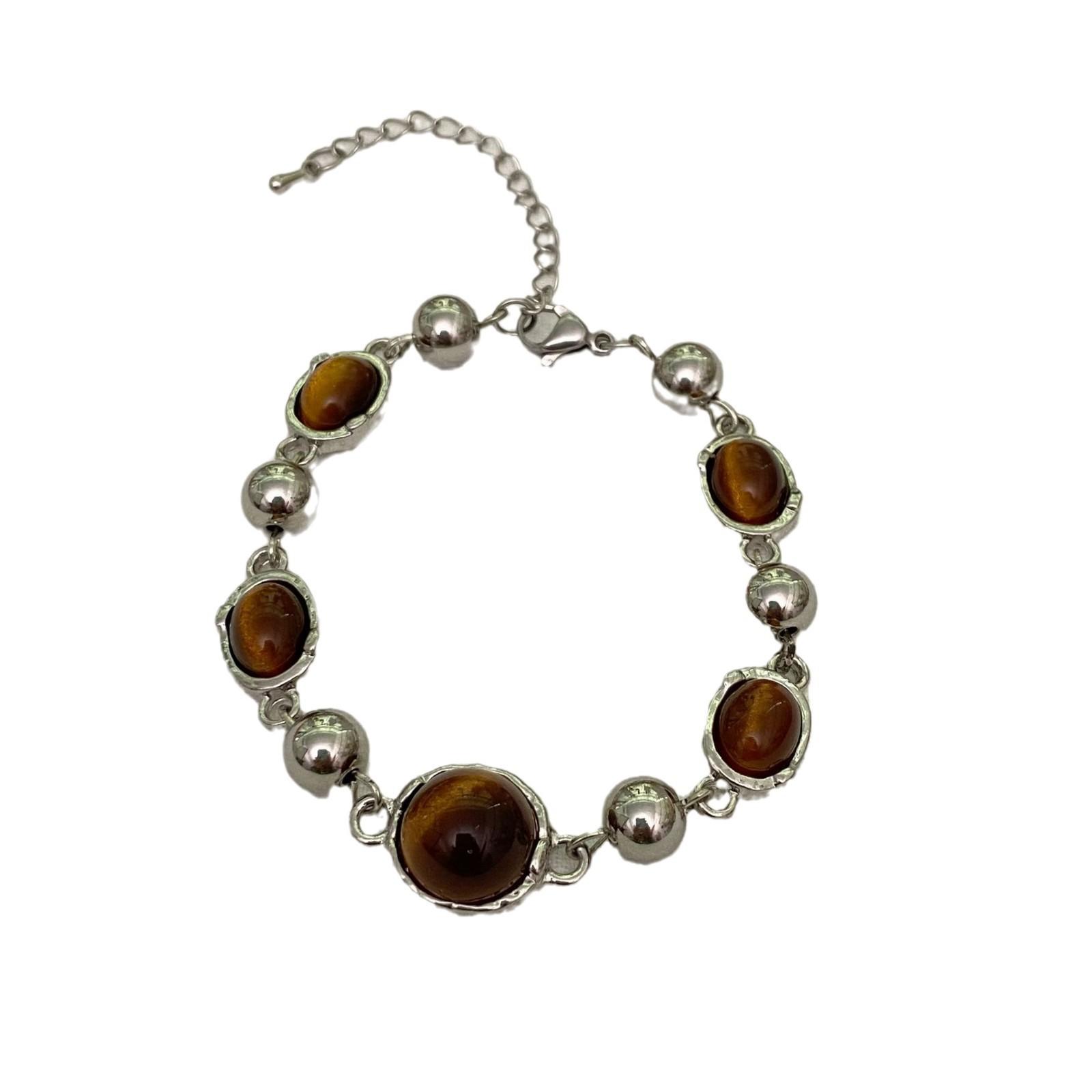 Bohemian exotic style beaded bracelet retro ethnic style cowhide woven bracelet niche design personalized jewelry