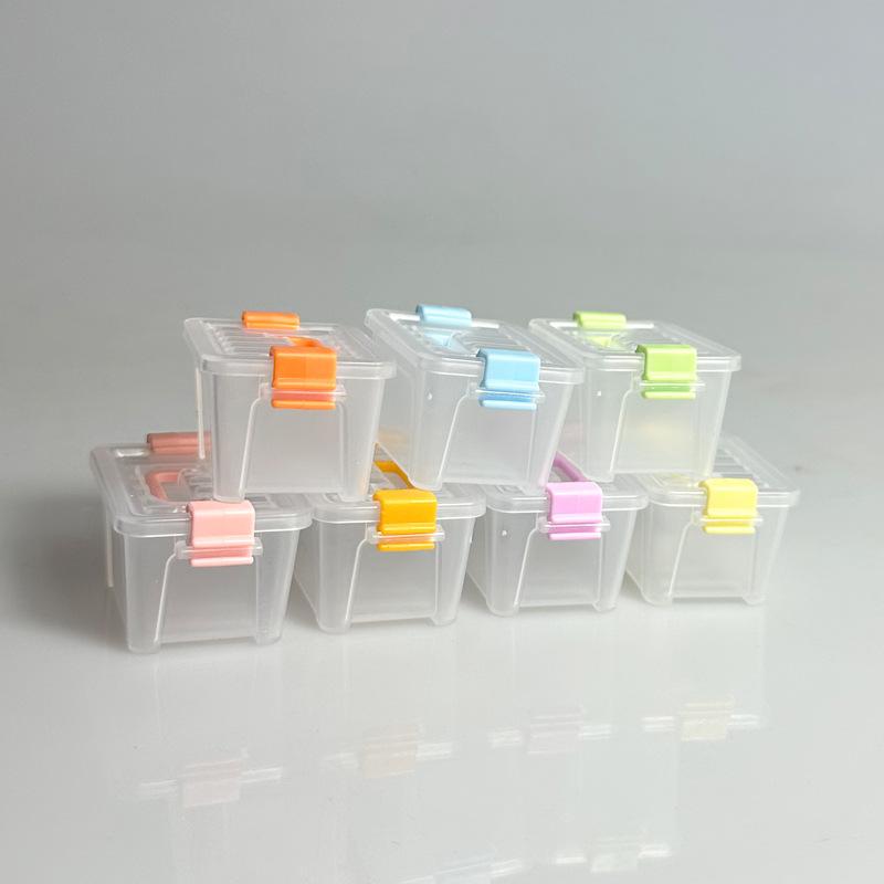 5Pcs Portable Organizer Case Dollhouse Transparent Plastic Storage Box Household Lightweight Storage Boxes