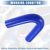 X AUTOHAUX Silicone Reducer Hose Pipe Bend Turbo Intercooler 135 Degree Elbow Inner Diameter 19mm Blue