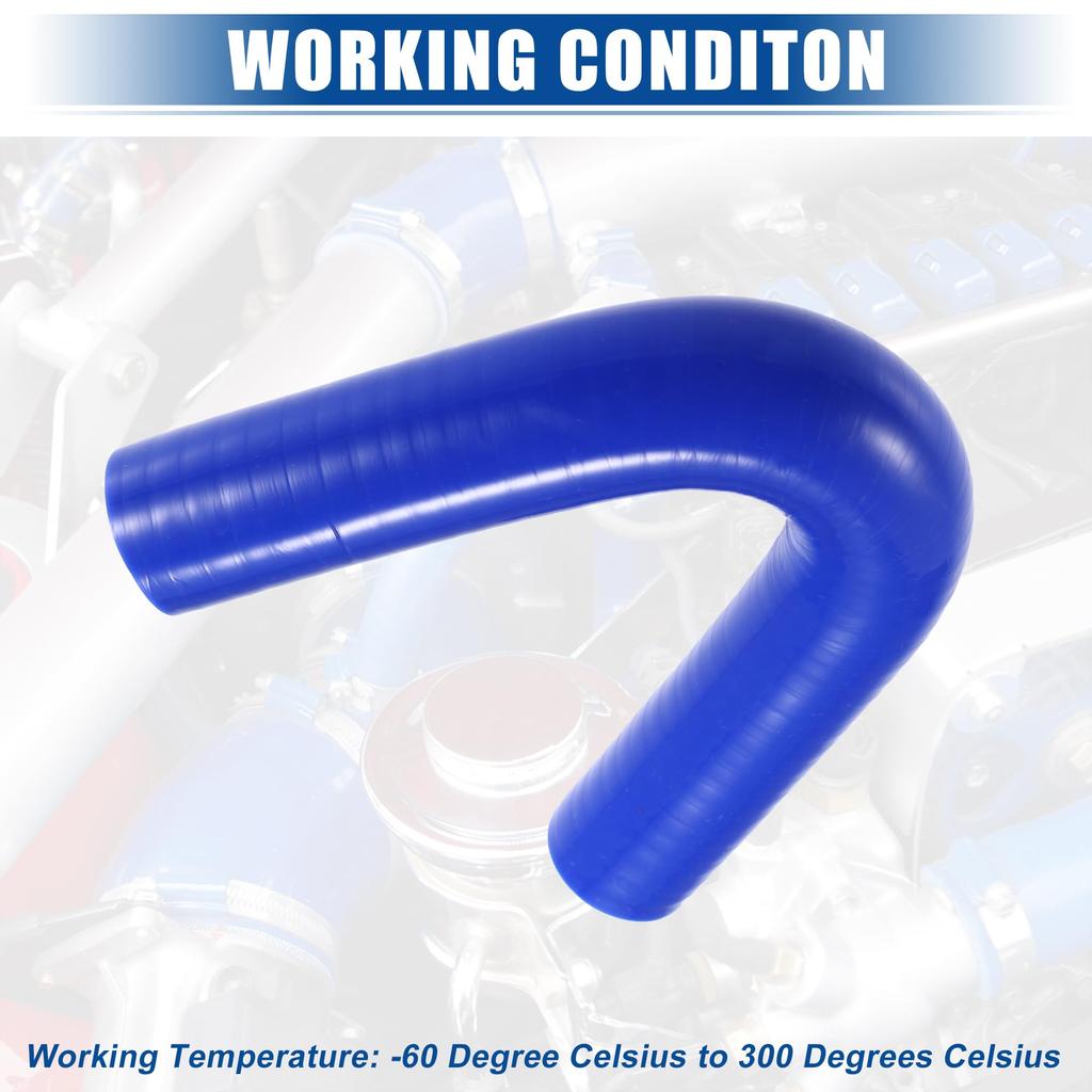 X AUTOHAUX Silicone Reducer Hose Pipe Bend Turbo Intercooler 135 Degree Elbow Inner Diameter 19mm Blue