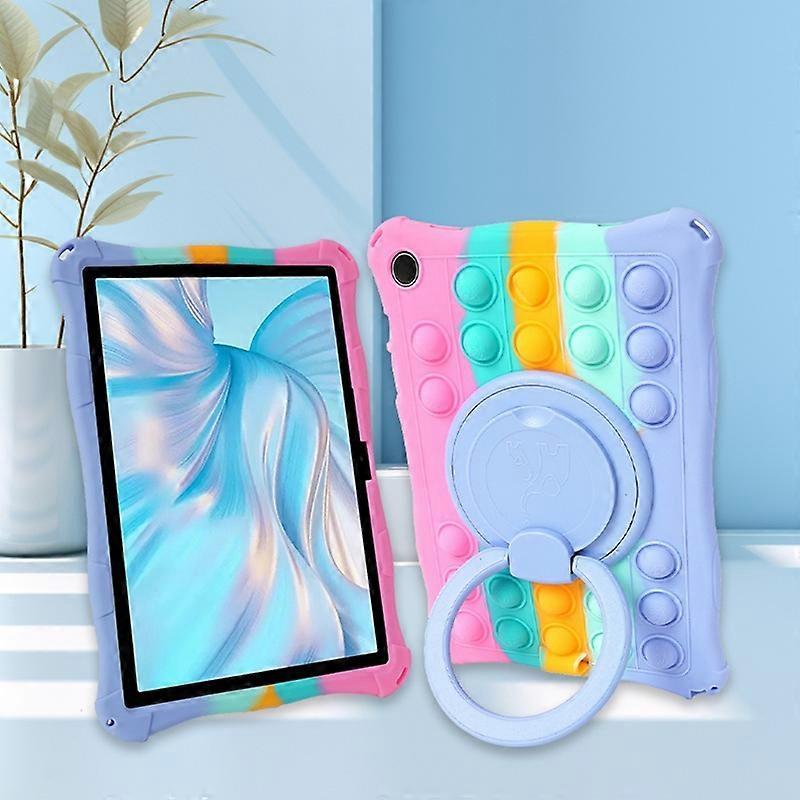 Custodia per Samsung Galaxy Tab A9 con Pop Bubble PC + Copertura Impugnatura a Mano Cavalletto con Tracolla