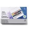 Aquarelle - Winsor Et Newton - Cotman - 16 Demi Godets - Brosse De Poche - Palette Intégrée