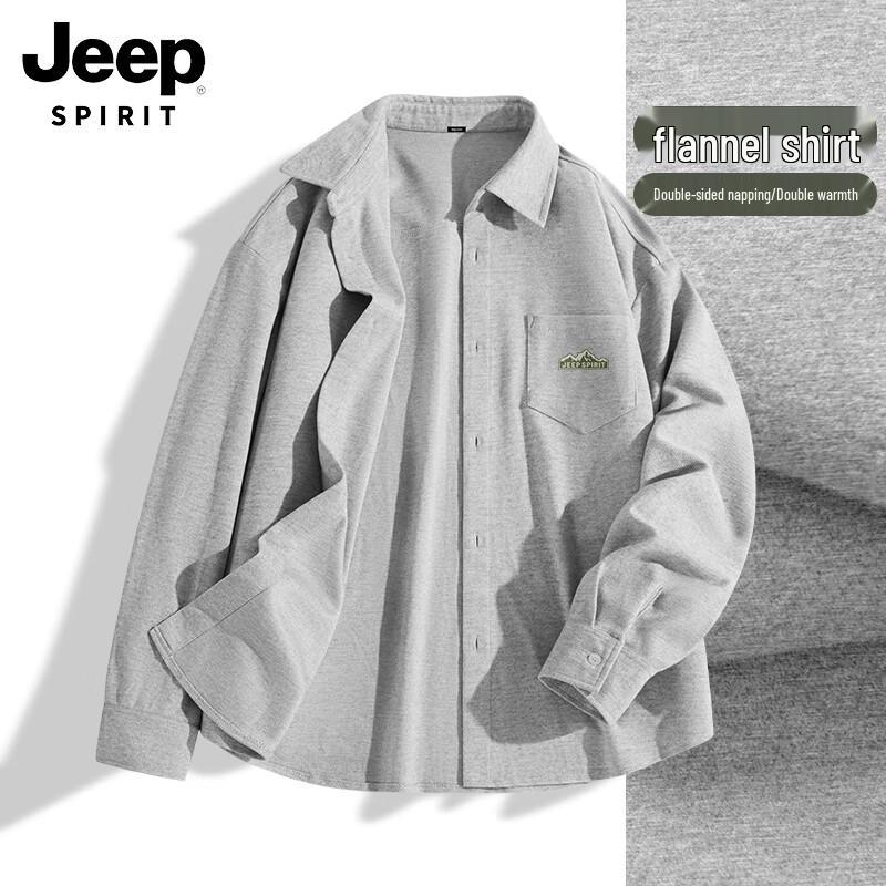 

JEEP SPIRIT Men s Casual Flannel Long-Sleeve Shirt 3XL