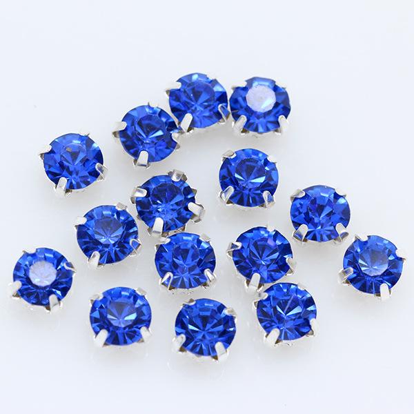 3-10mm Silver Base Hand-Sewn Glass Rhinestones for Clothing, Handbags, Belts, and Accessories