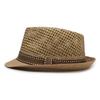 Jazz Hat Hollow Design Breathable Summer Sun Protection Hat with Ribbon Decor Wide Brim Straw Hat Outdoor Cycling Versatile Headwear