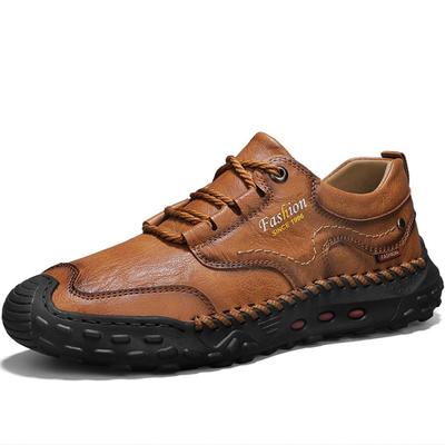 Zapatos Casuales de Cuero para Hombre de Moda Hechos a Mano Zapatos Transpirables Zapatos de Trabajo Blandos de Caña Baja Cuero Botines