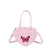 Chic Street Style Small Heart Shape Pu Shoulder Bag For Women