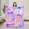 K-Pop Demon Hunters Flannel Blanket Super Soft Cozy Throw Anime Character Design Perfect For Living Room Decor