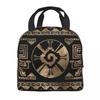 Custom Mayan Aztec Hunab Ku Lunch Bag Women Thermal Cooler Insulated Lunch Boxes for Kids School
