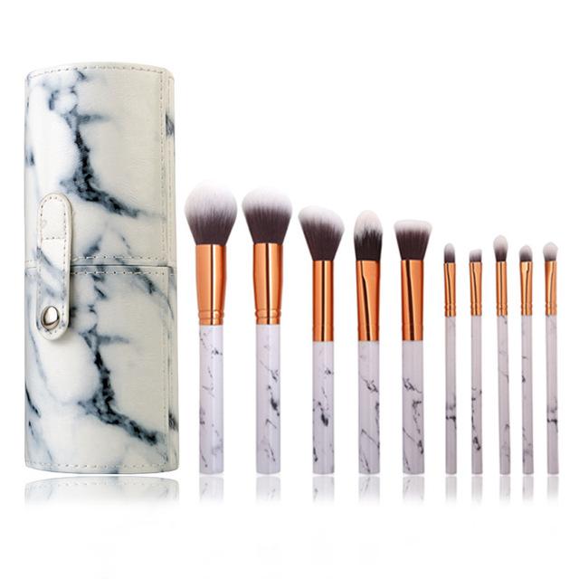 10 sztuk zestaw pędzli do makijażu zestaw narzędzi kosmetycznych puder do cieni do powiek podkład róż do blendowania piękno makijaż zestaw kosmetyczny na imprezę
