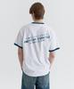 MAGOODGAN Swagver 3591 Lettering Semi-Overfit Off-White Ringer Short Sleeve Tee