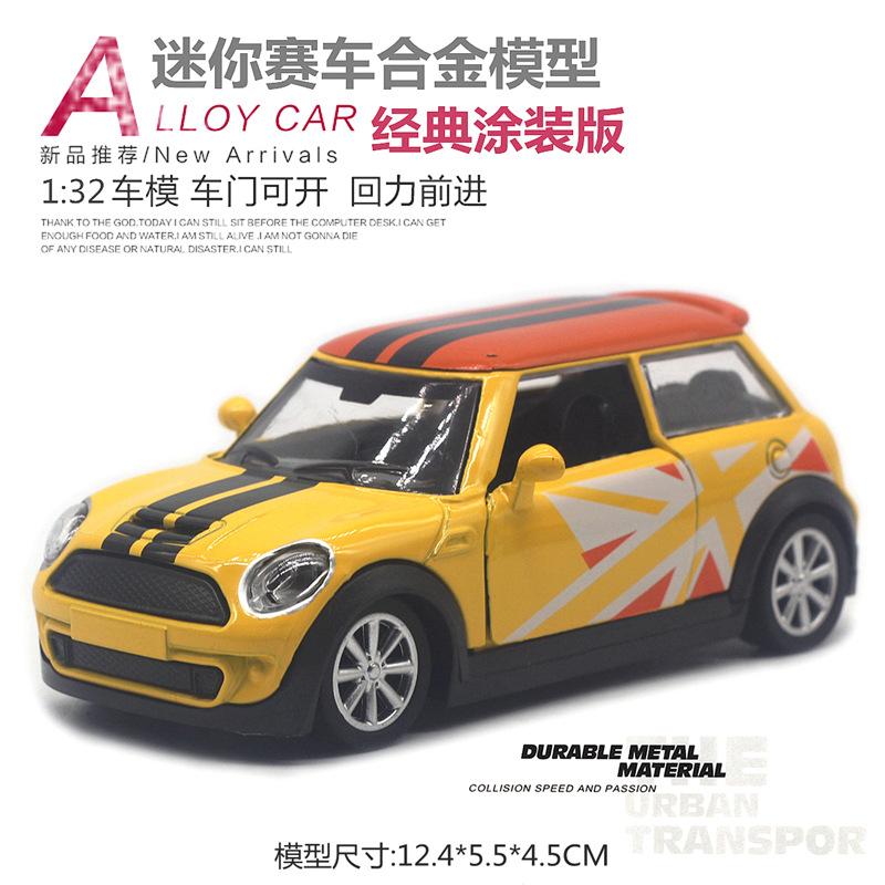 1:32 Mini Cooper Classic car Alloy Model Diecast Metal Car Vehicles Model Simulation Miniature Scale Kids Toys Gifts