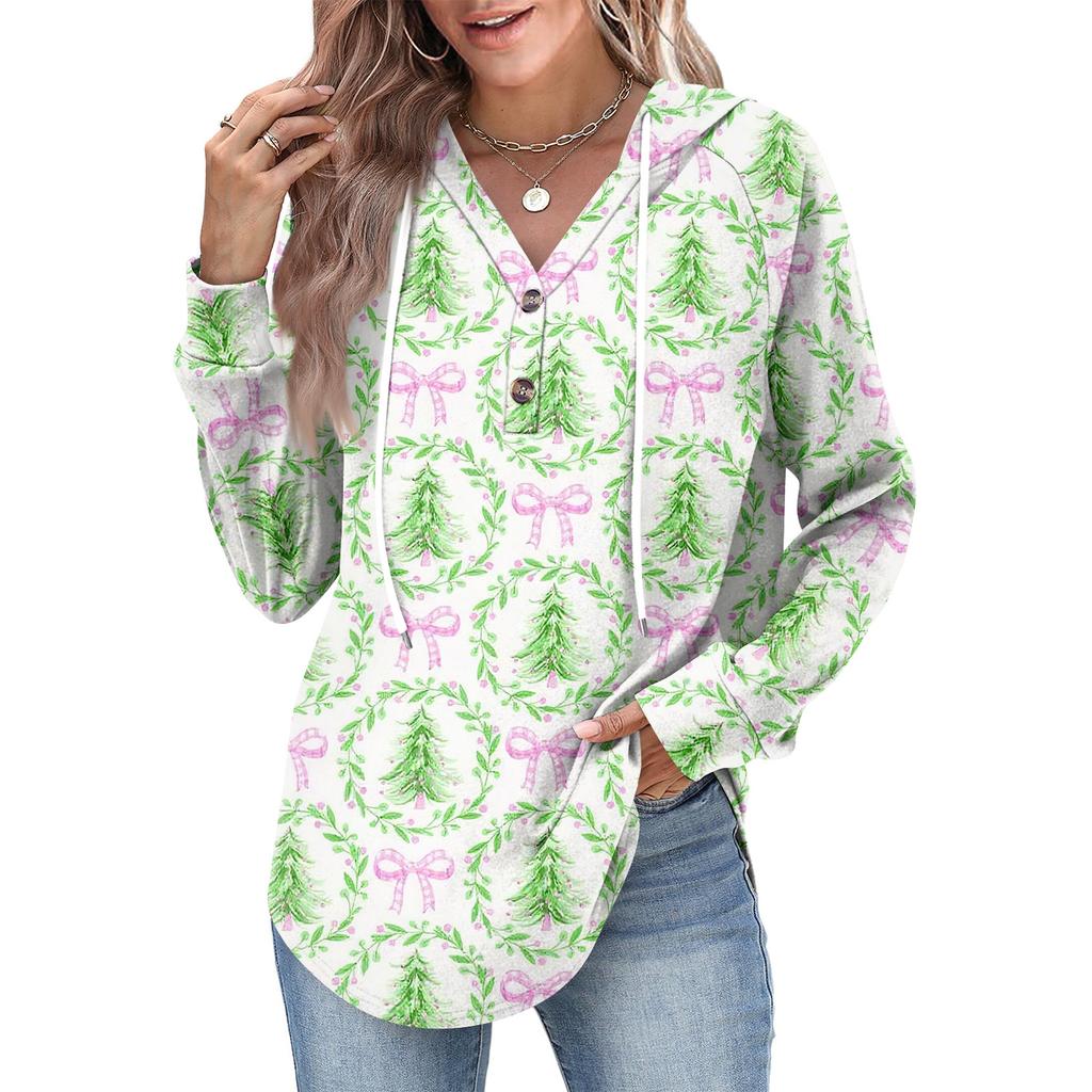 Women's Fashion Women's Lightweight Long Sleeve Pullover With Pockets Preppy Graphic Hoodie