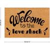 Welcome to The Love Shack Welcome Mats Outdoor with Heavy Duty Backing Coir Fiber Door Mat Personalized Entry Door Rugs for Entrance Pets Home Décor