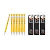 Pentel AMAIN Sharp Mechanical Pencil, 1.3mm, Yellow, 10-Pack & Pentel Ain 1.3mm 2B Lead Refills, 3-Pack