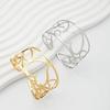 Women's Exaggerated Heart Cut-out Metal Bangle - European & American Street Style Arm Jewelry