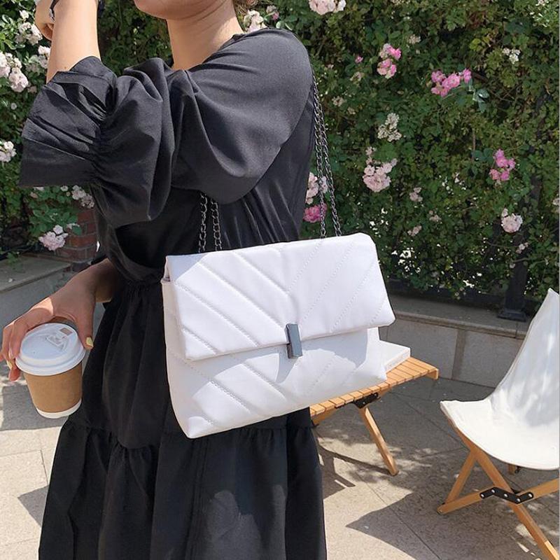 Fashion Shoulder Bag Chain Strap Crossbody Bags For Women Large Capacity Designer Handbags Solid Women Messenger Bags