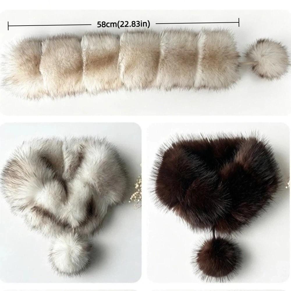 Keep Warm Plush Scarf Coldproof Neck Wrap Soft Neck Warmer  Winter