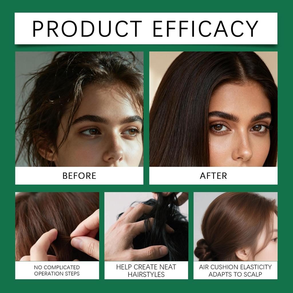 GleamXi white handle air cushion hairbrush nylon bristle airbag comb design scalp massage daily combing is smooth and not knotted 1pc