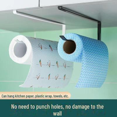 Küchenrollenhalter ohne Lochung – nahtloser Organizer für Handtücher, Lappen und Frischhaltefolie