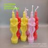 Southeast Asian Retro-Style Handmade Candles for Buddha Offerings, Couples, and Religious Use