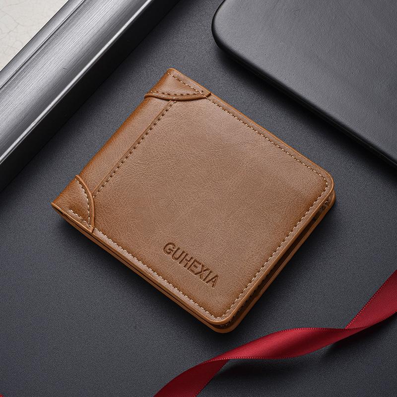 Men's Wallet Short Multi-function Driver's License Card Bag Integrated High-end Money Wallet