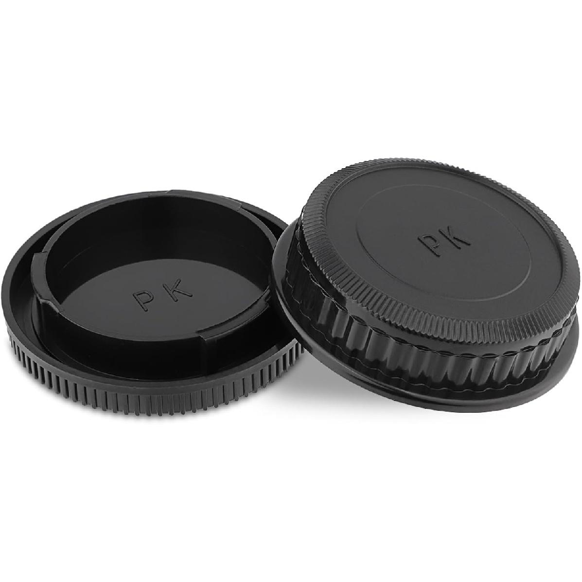 K Mount Camera Body Cap and Rear Lens Cap Cover Kit for Pentax K PK Mount DSLR Cameras and Lens,Plastic Lens Rear Covers Camera Sensor Cap