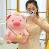 Mochila de Pelúcia Adorável Porquinha Lulu Boneco de Pelúcia Fofo Almofada Doce para Abraçar Presente