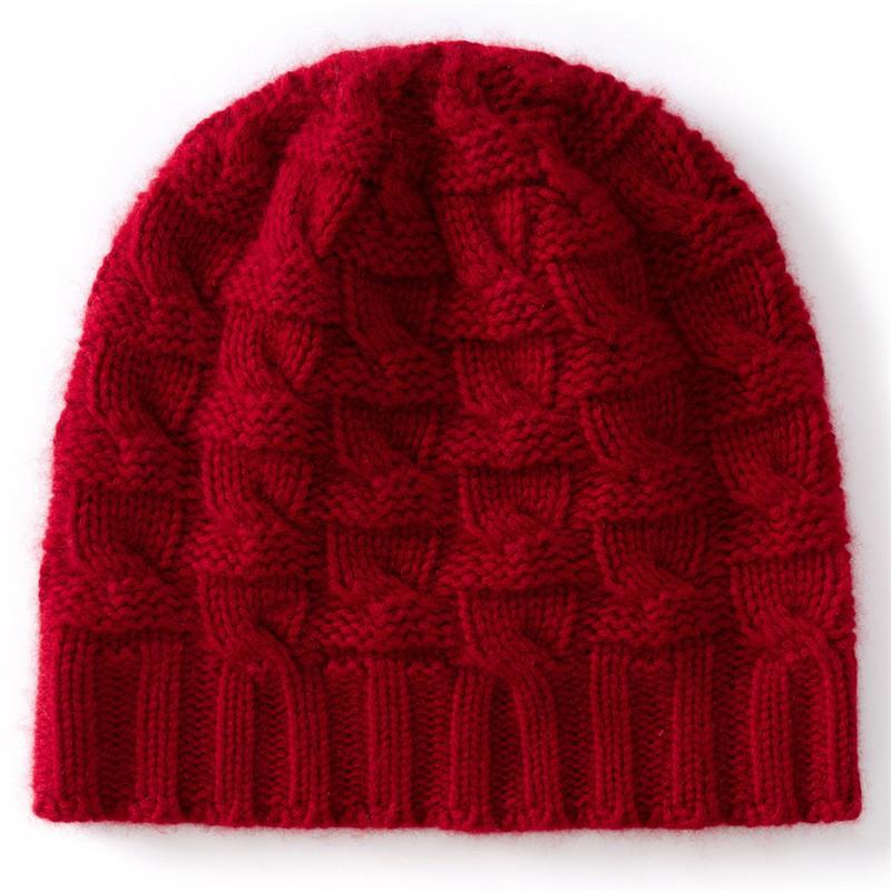 Warm Wool Blend Cable Knit Beanie Hat Men Women Winter Casual Unisex Foldable Headwear