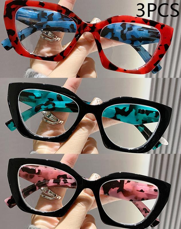 2/3PCS Reading Glasses Retro Leopard Print Flower Elderly Single Light Trendy Personality Large Frame Reading Glasses 2220