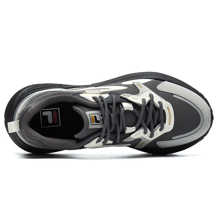 FILA Fabric Synthetic Leather Comfortable Low-Top Dad Shoes Women sneaker Gray F12W216119FFV